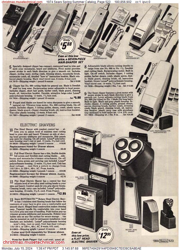 1974 Sears Spring Summer Catalog, Page 523