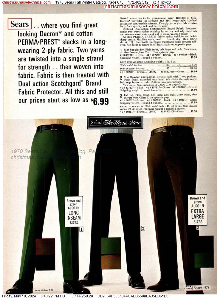 1970 Sears Fall Winter Catalog, Page 675