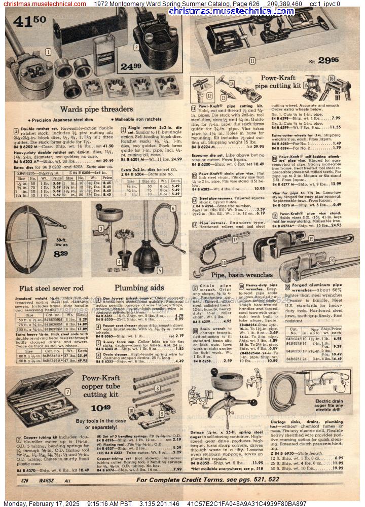 1972 Montgomery Ward Spring Summer Catalog, Page 626