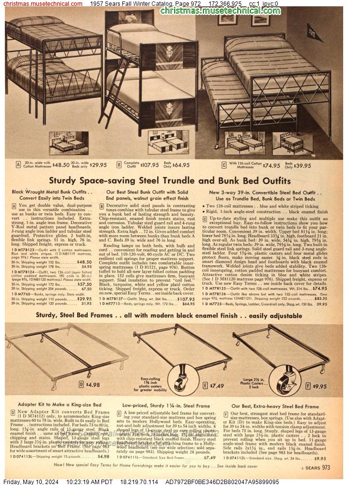 1957 Sears Fall Winter Catalog, Page 972