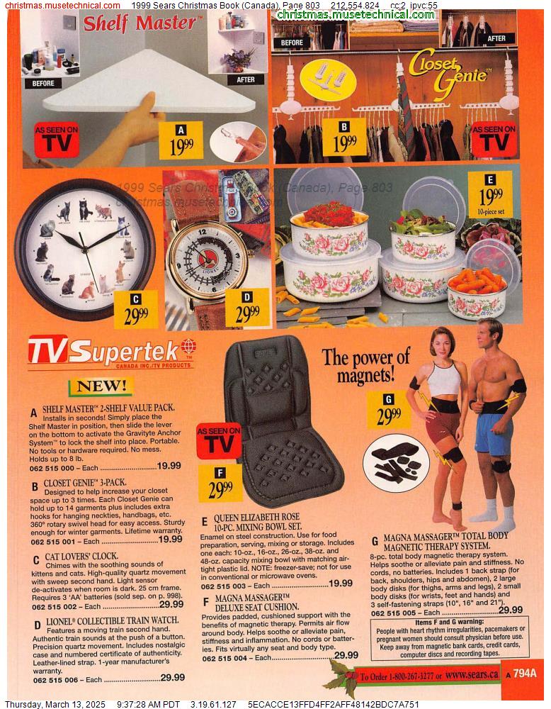 1999 Sears Christmas Book (Canada), Page 803