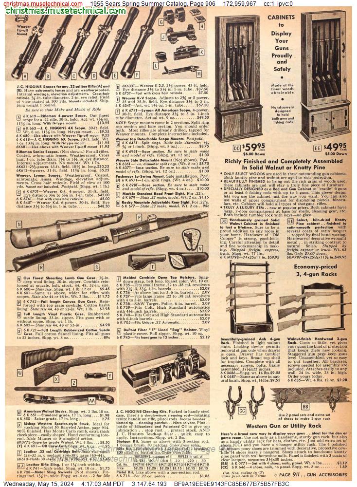 1955 Sears Spring Summer Catalog, Page 906
