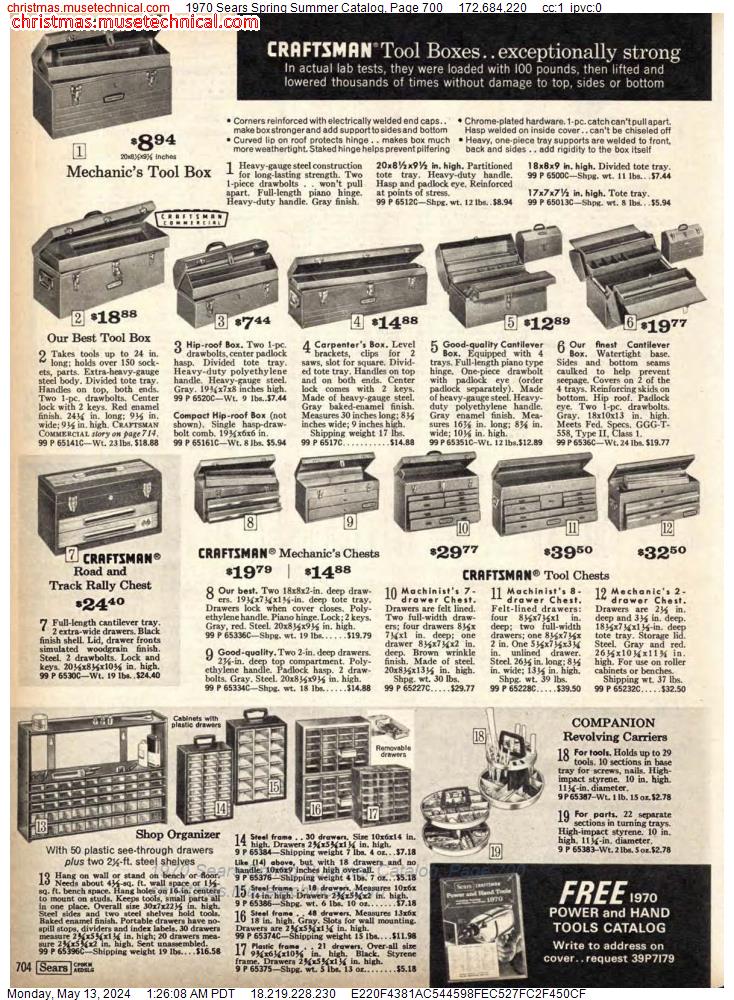 1970 Sears Spring Summer Catalog, Page 700