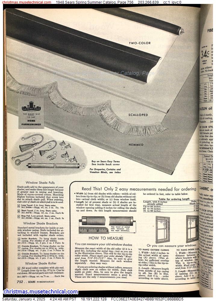 1948 Sears Spring Summer Catalog, Page 756