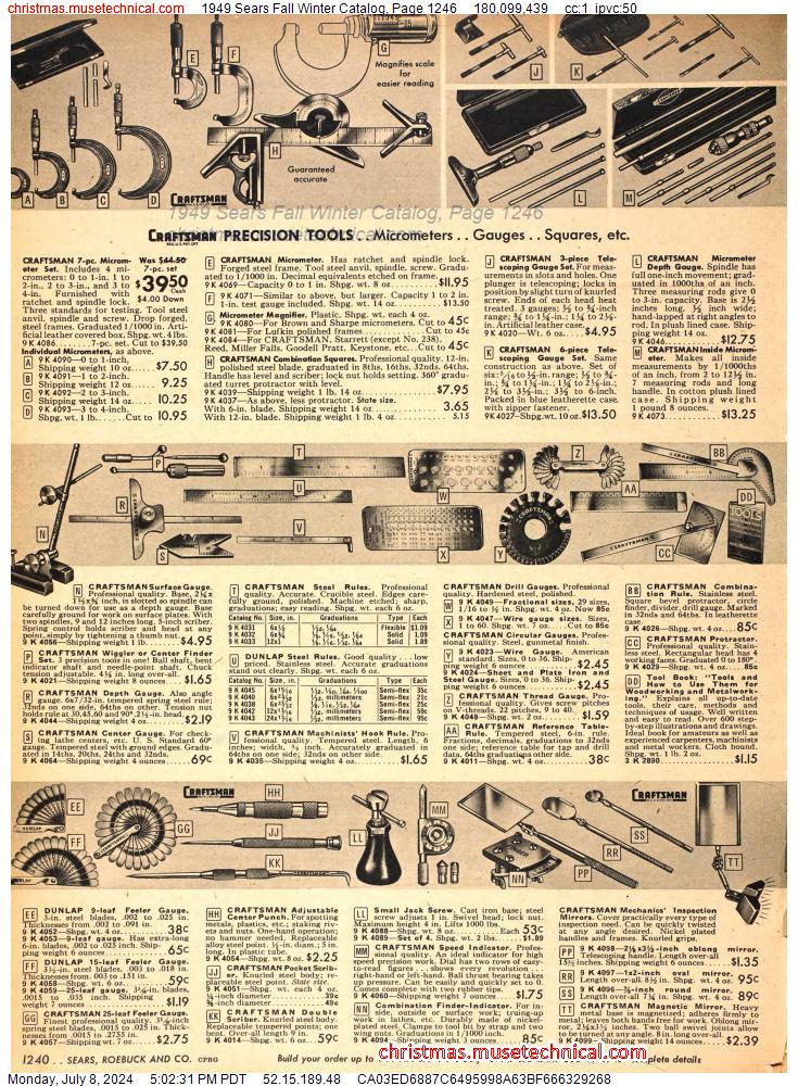 1949 Sears Fall Winter Catalog, Page 1246