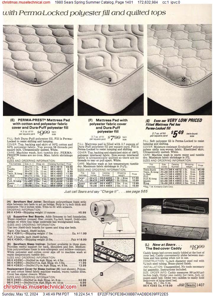 1980 Sears Spring Summer Catalog, Page 1401