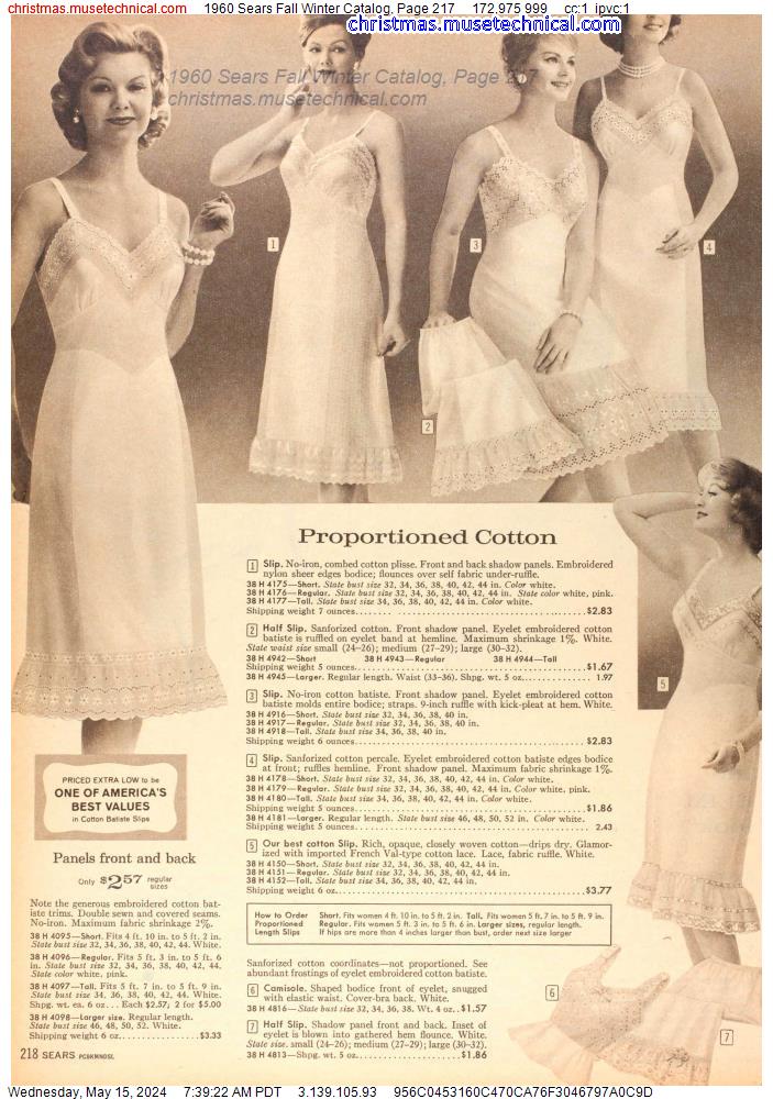 1960 Sears Fall Winter Catalog, Page 217