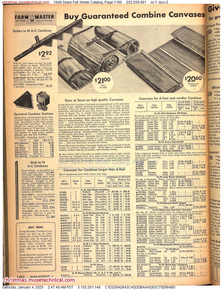 1946 Sears Fall Winter Catalog, Page 1180