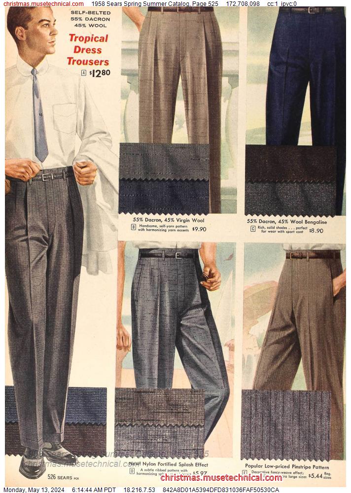1958 Sears Spring Summer Catalog, Page 525