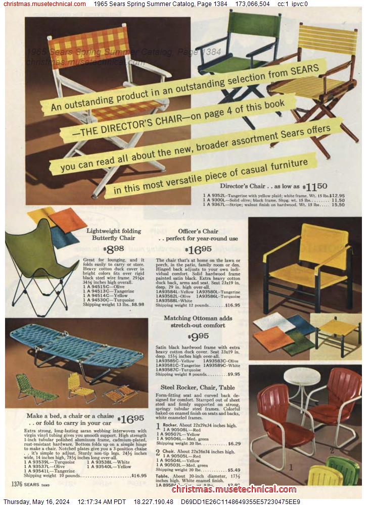 1965 Sears Spring Summer Catalog, Page 1384