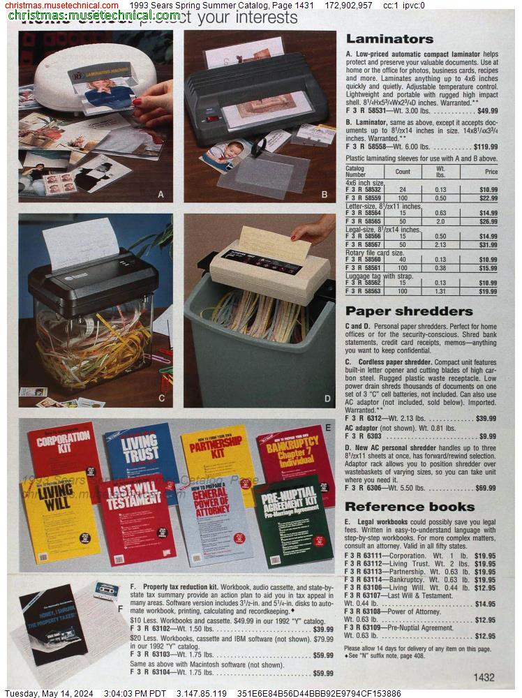 1993 Sears Spring Summer Catalog, Page 1431