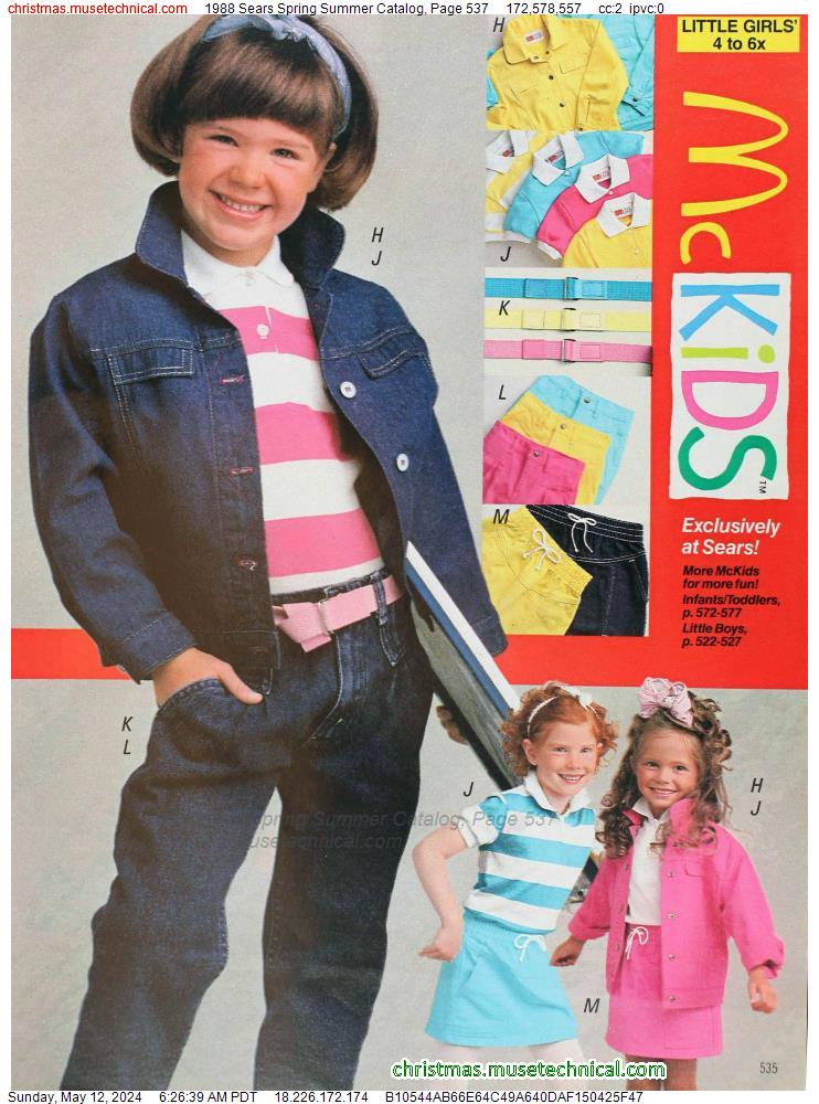1988 Sears Spring Summer Catalog, Page 537