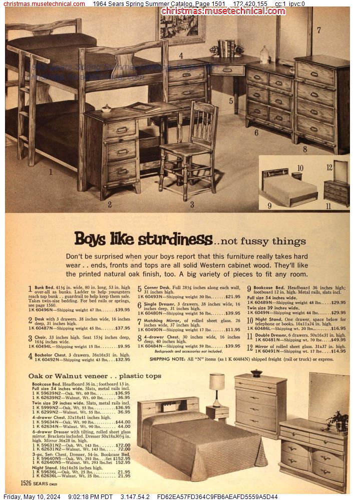 1964 Sears Spring Summer Catalog, Page 1501