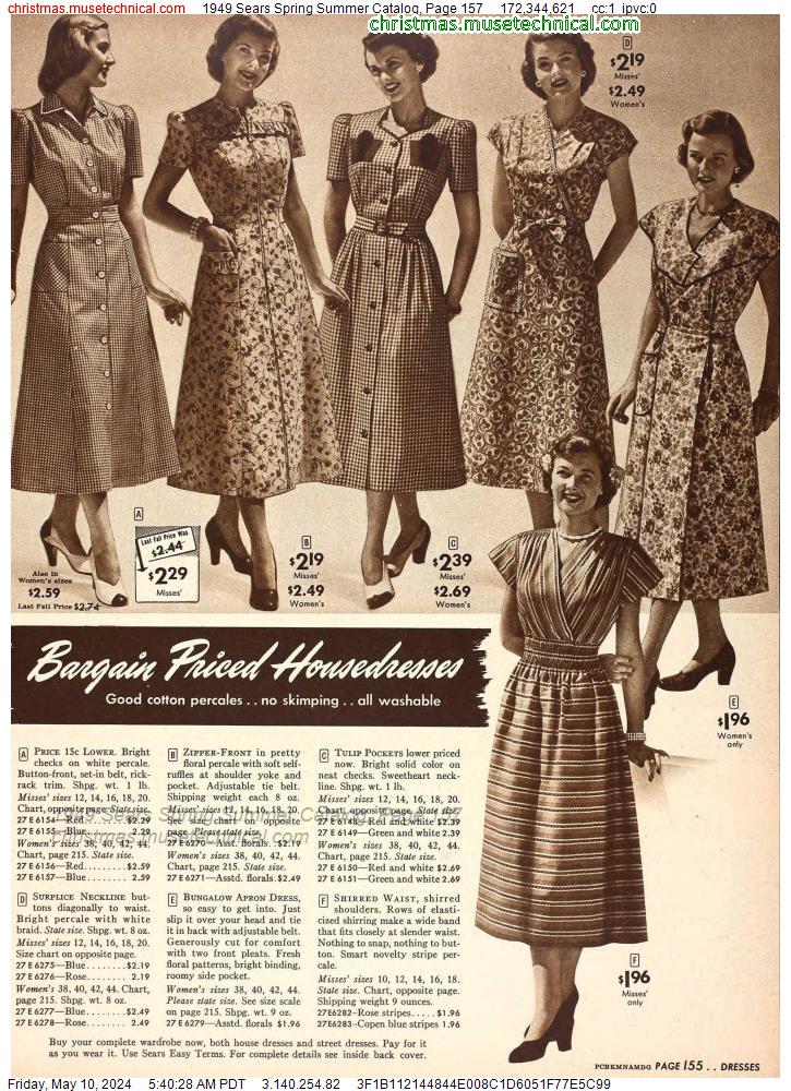 1949 Sears Spring Summer Catalog, Page 157