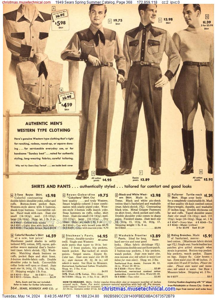 1949 Sears Spring Summer Catalog, Page 368