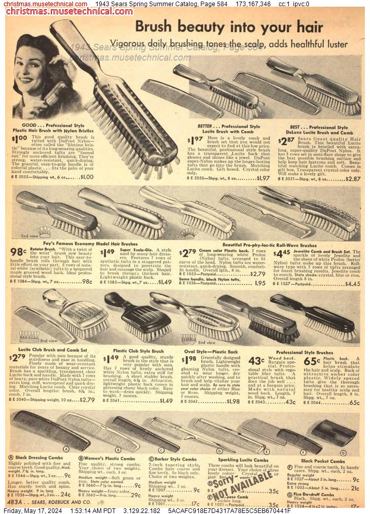1943 Sears Spring Summer Catalog, Page 584