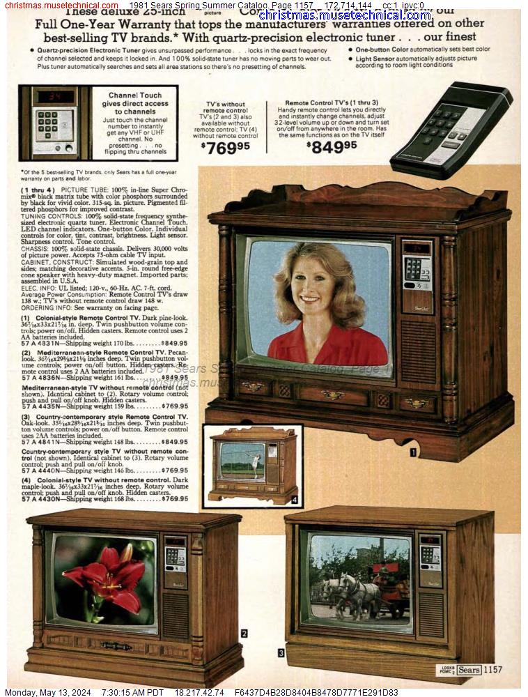1981 Sears Spring Summer Catalog, Page 1157