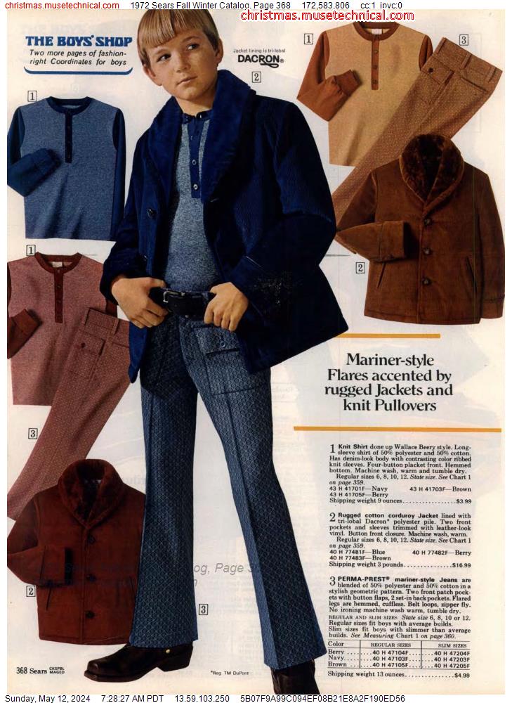 1972 Sears Fall Winter Catalog, Page 368