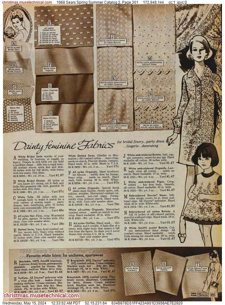 1968 Sears Spring Summer Catalog 2, Page 301