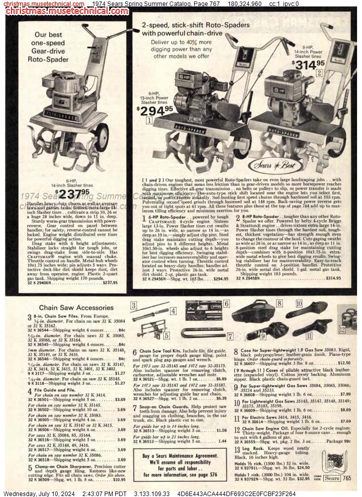 1974 Sears Spring Summer Catalog, Page 767