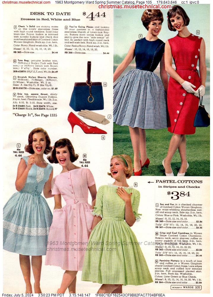 1963 Montgomery Ward Spring Summer Catalog, Page 105