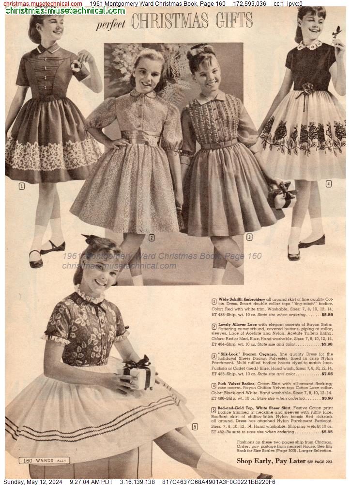 1961 Montgomery Ward Christmas Book, Page 160