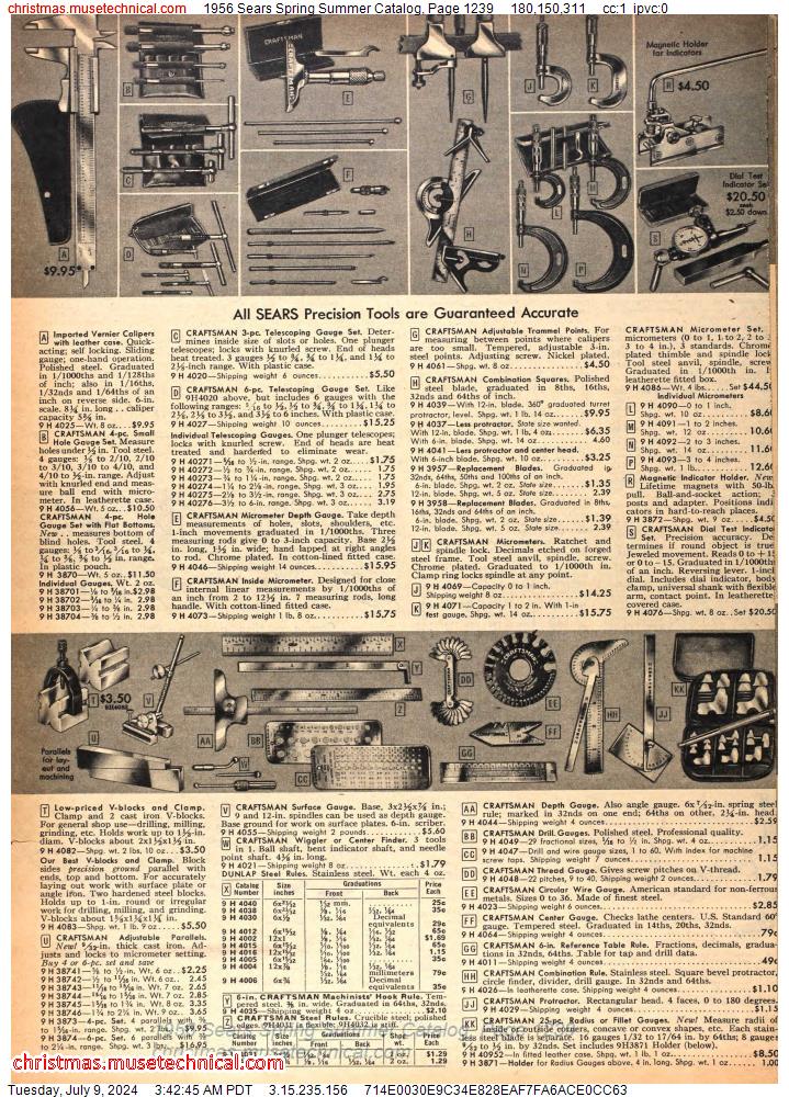 1956 Sears Spring Summer Catalog, Page 1239