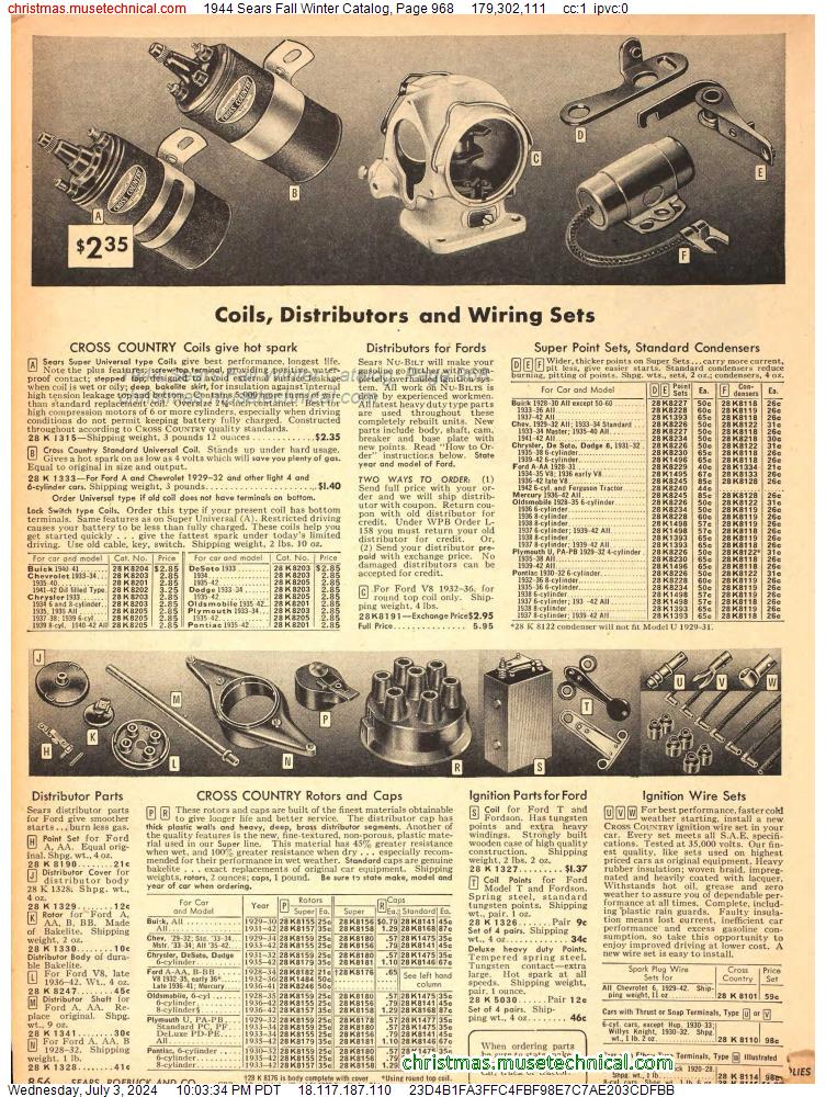 1944 Sears Fall Winter Catalog, Page 968