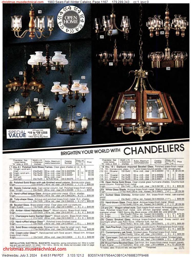 1983 Sears Fall Winter Catalog, Page 1167