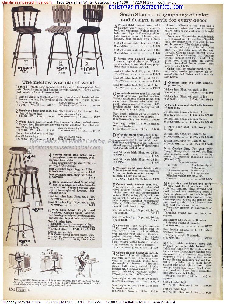 1967 Sears Fall Winter Catalog, Page 1268