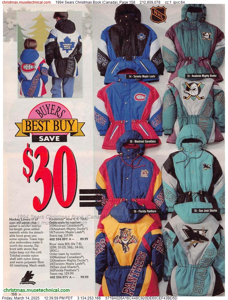 1994 Sears Christmas Book (Canada), Page 158