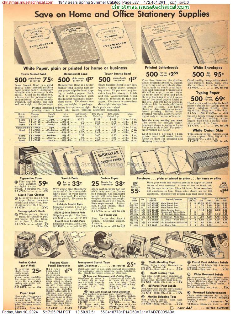 1943 Sears Spring Summer Catalog, Page 527