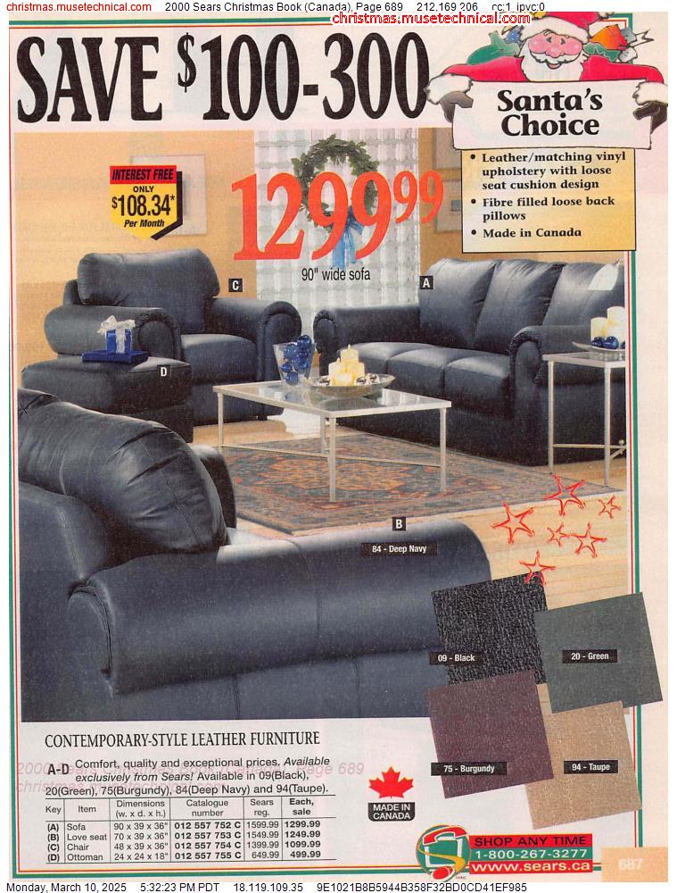 2000 Sears Christmas Book (Canada), Page 689