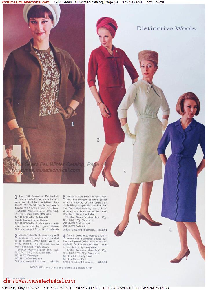 1964 Sears Fall Winter Catalog, Page 48