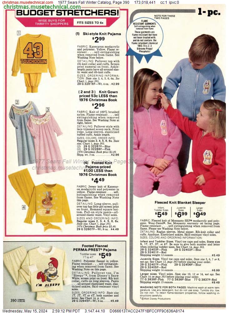 1977 Sears Fall Winter Catalog, Page 390
