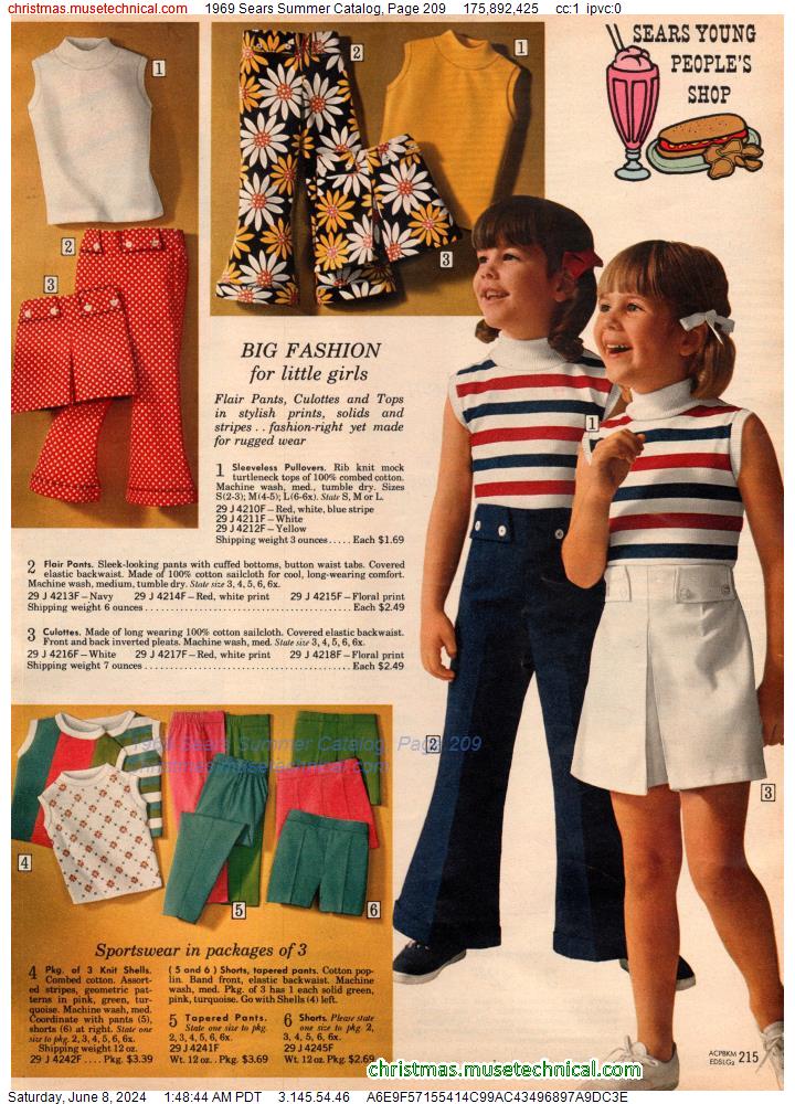 1969 Sears Summer Catalog, Page 209
