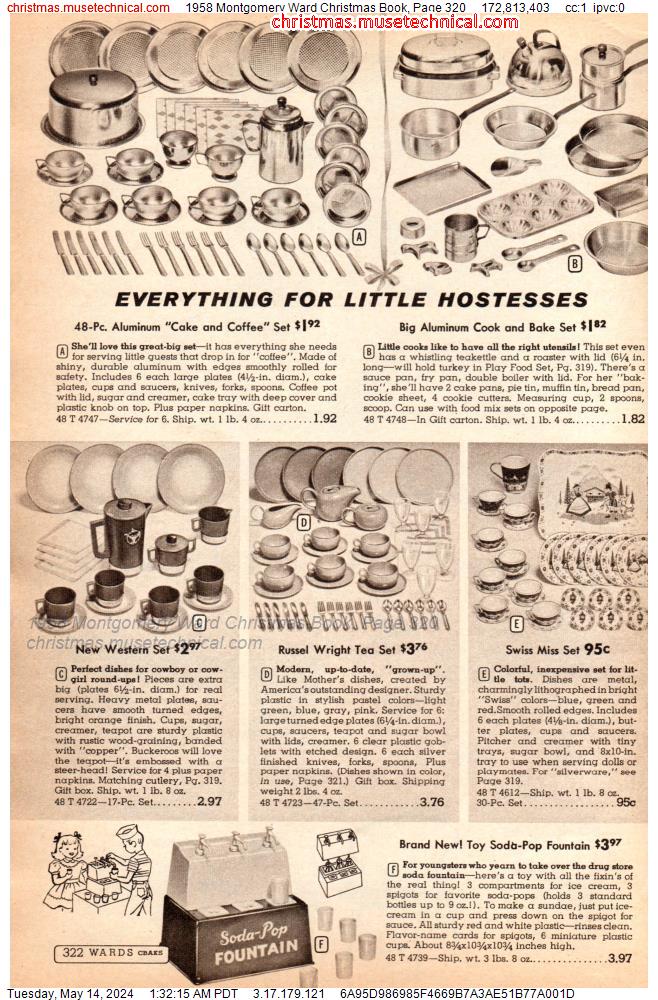 1958 Montgomery Ward Christmas Book, Page 320