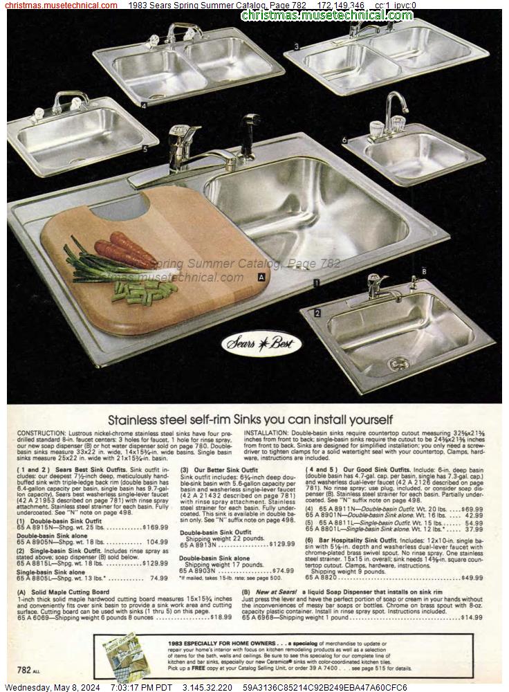 1983 Sears Spring Summer Catalog, Page 782