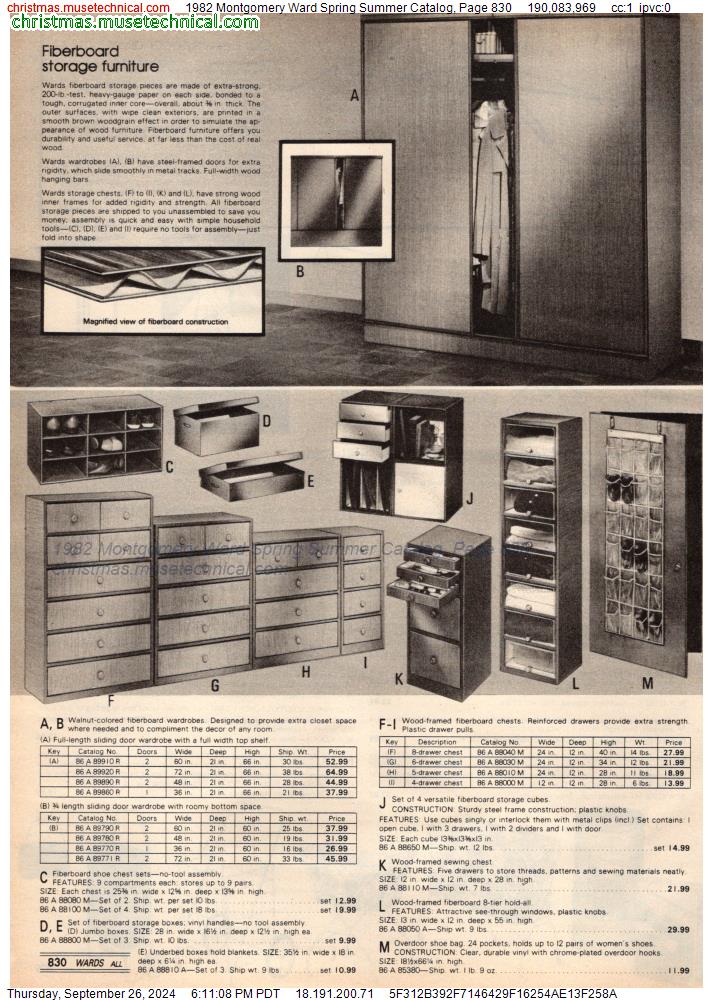 1982 Montgomery Ward Spring Summer Catalog, Page 830