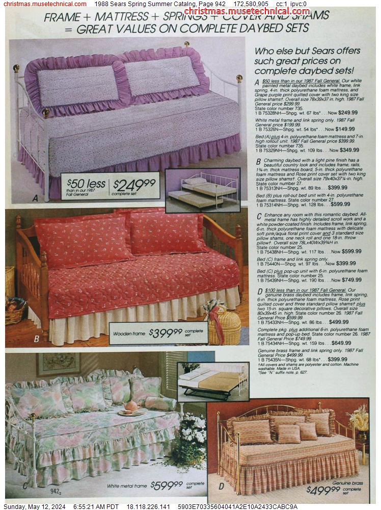 1988 Sears Spring Summer Catalog, Page 942