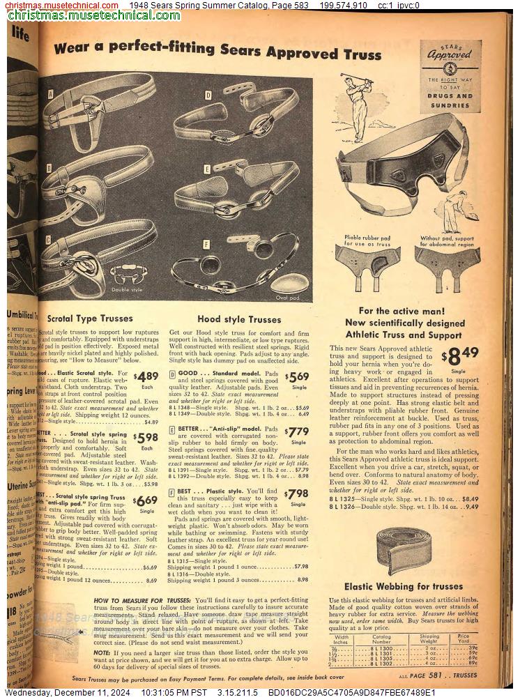 1948 Sears Spring Summer Catalog, Page 583