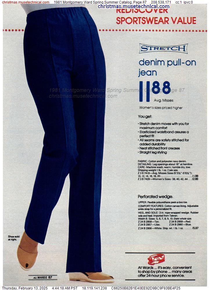 1981 Montgomery Ward Spring Summer Catalog, Page 87