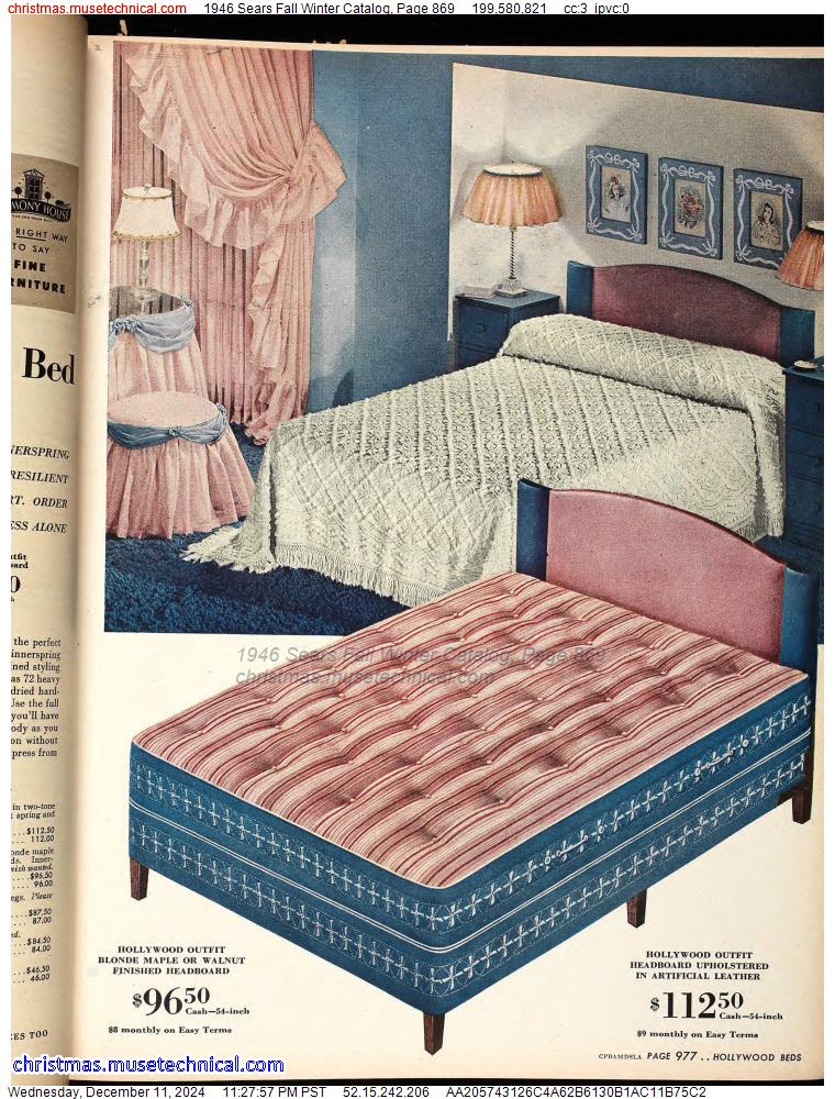 1946 Sears Fall Winter Catalog, Page 869