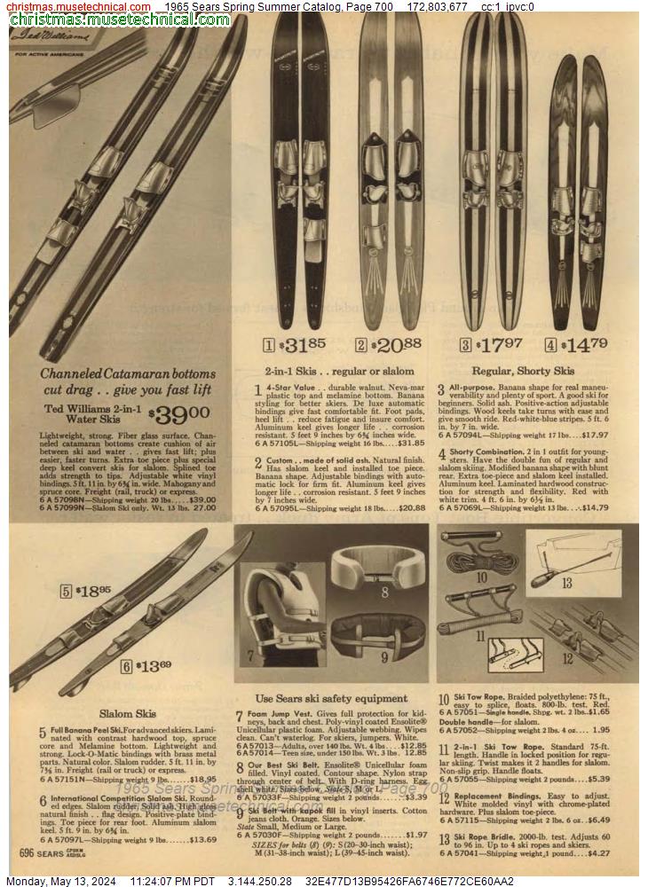 1965 Sears Spring Summer Catalog, Page 700