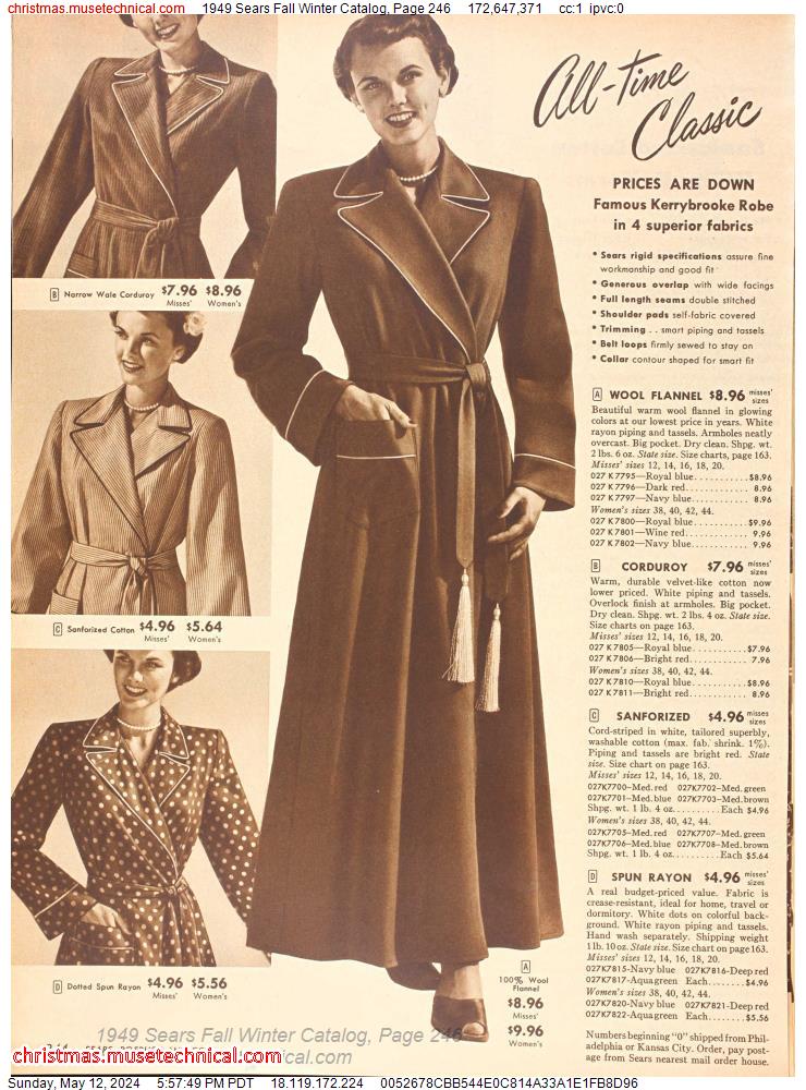 1949 Sears Fall Winter Catalog, Page 246