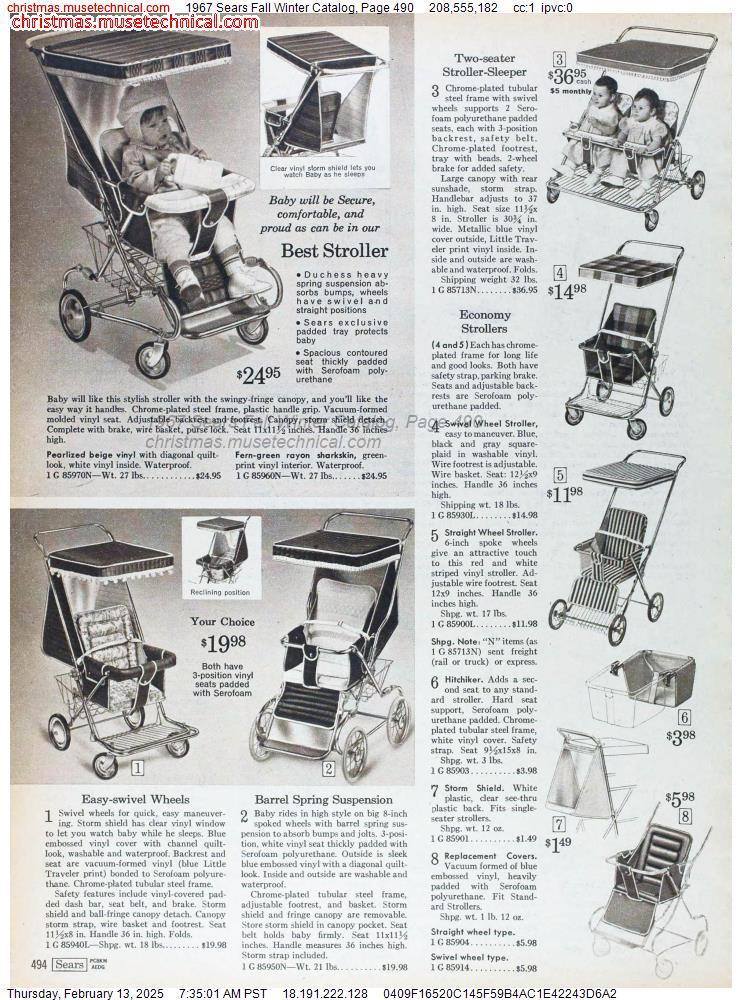 1967 Sears Fall Winter Catalog, Page 490