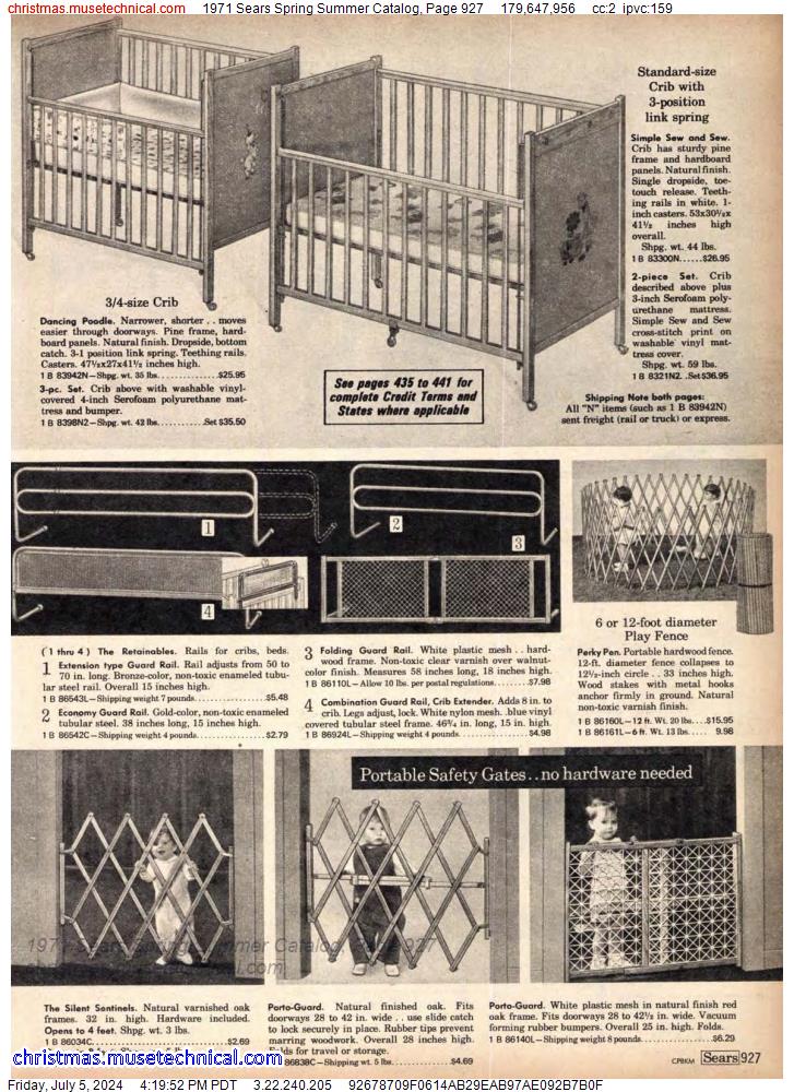 1971 Sears Spring Summer Catalog, Page 927