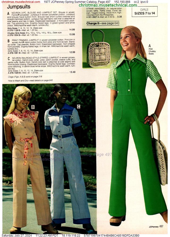 1977 JCPenney Spring Summer Catalog, Page 497