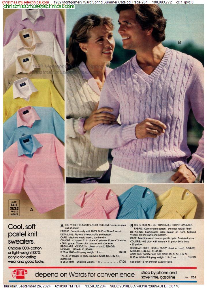 1982 Montgomery Ward Spring Summer Catalog, Page 261