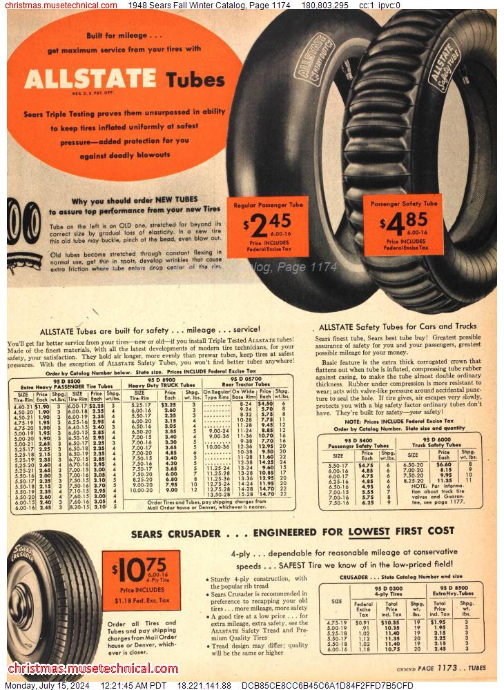1948 Sears Fall Winter Catalog, Page 1174
